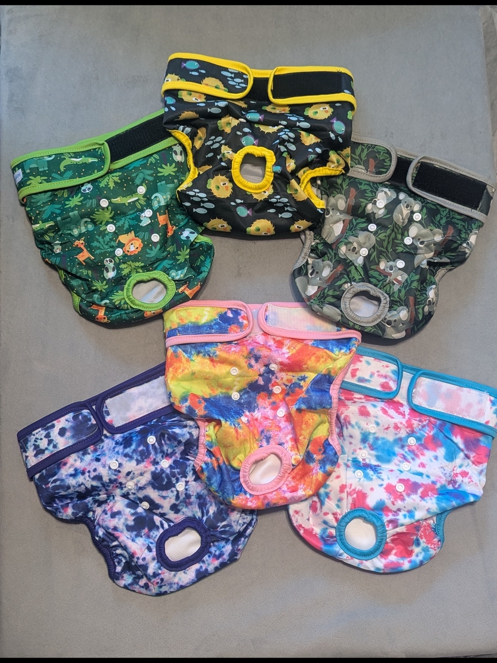 NEW! Washable Reusable Female Dog Diapers Highly Absorbent XL 6-pack